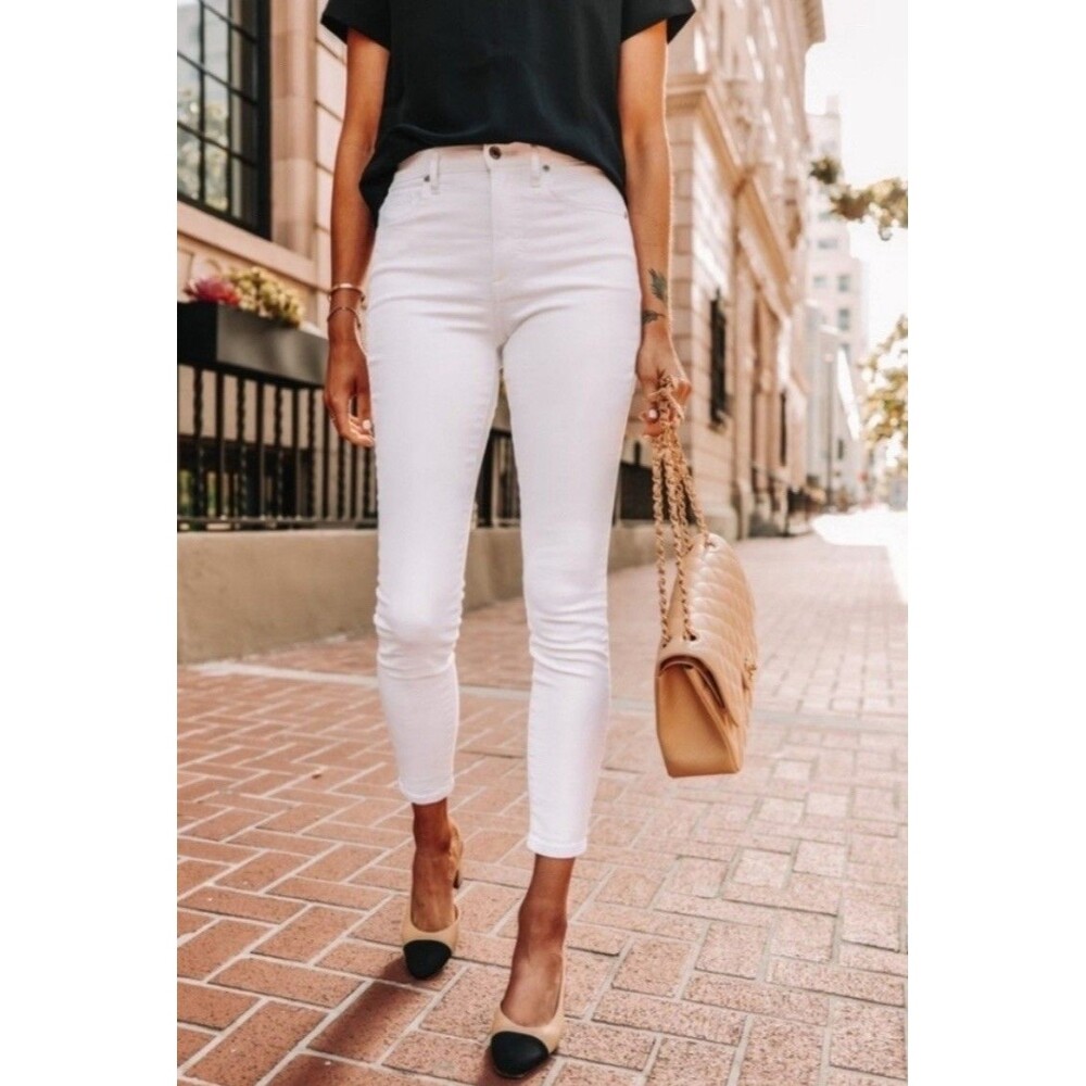 Everlane The High Rise Skinny Jean 27 Regular White Denim Casual